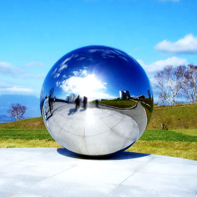 H250cm Sphere Garden Mirror ประติมากรรมโลหะประติมากรรมสมัยใหม่ Outdoor