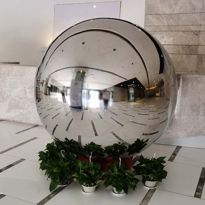 H250cm Sphere Garden Mirror ประติมากรรมโลหะประติมากรรมสมัยใหม่ Outdoor
