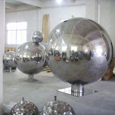 H245cm Hollow Sphere ประติมากรรมสแตนเลสสำหรับตกแต่งกลางแจ้ง