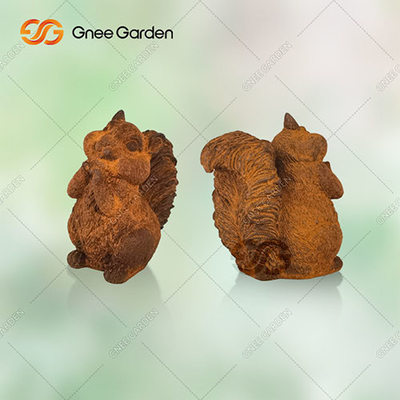 OEM ODM ประติมากรรมโลหะกลางแจ้งกระรอกสวนเครื่องประดับ Hand Crafted