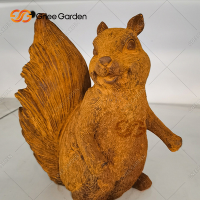 OEM ODM ประติมากรรมโลหะกลางแจ้งกระรอกสวนเครื่องประดับ Hand Crafted