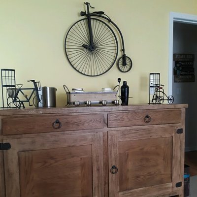 Vintage Wall Mounting Metal Cycle Wall Decor ปรับแต่งสำหรับร้านอาหาร