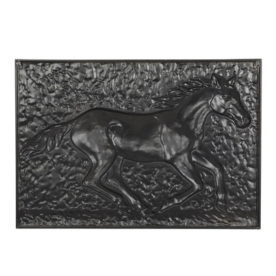 SGS Certified Muscular Black Stallion Wall Art เหล็กหล่อ Elegant