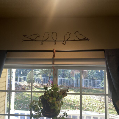ISO14001 Metal Wall Art Decor นกบนกำแพงโลหะลวด 5 นิ้ว